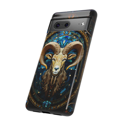 Aries Astrology Stained Glass Design Phone Case