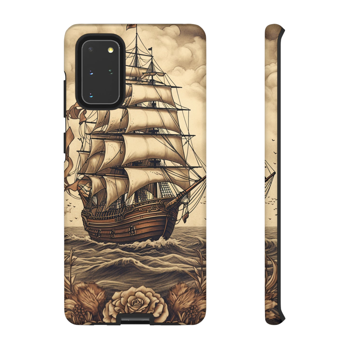 Vintage Tattoo Style Pirate Ship Phone Case