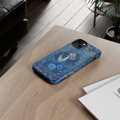 Blue Floral Art Nouveau Style Phone Case