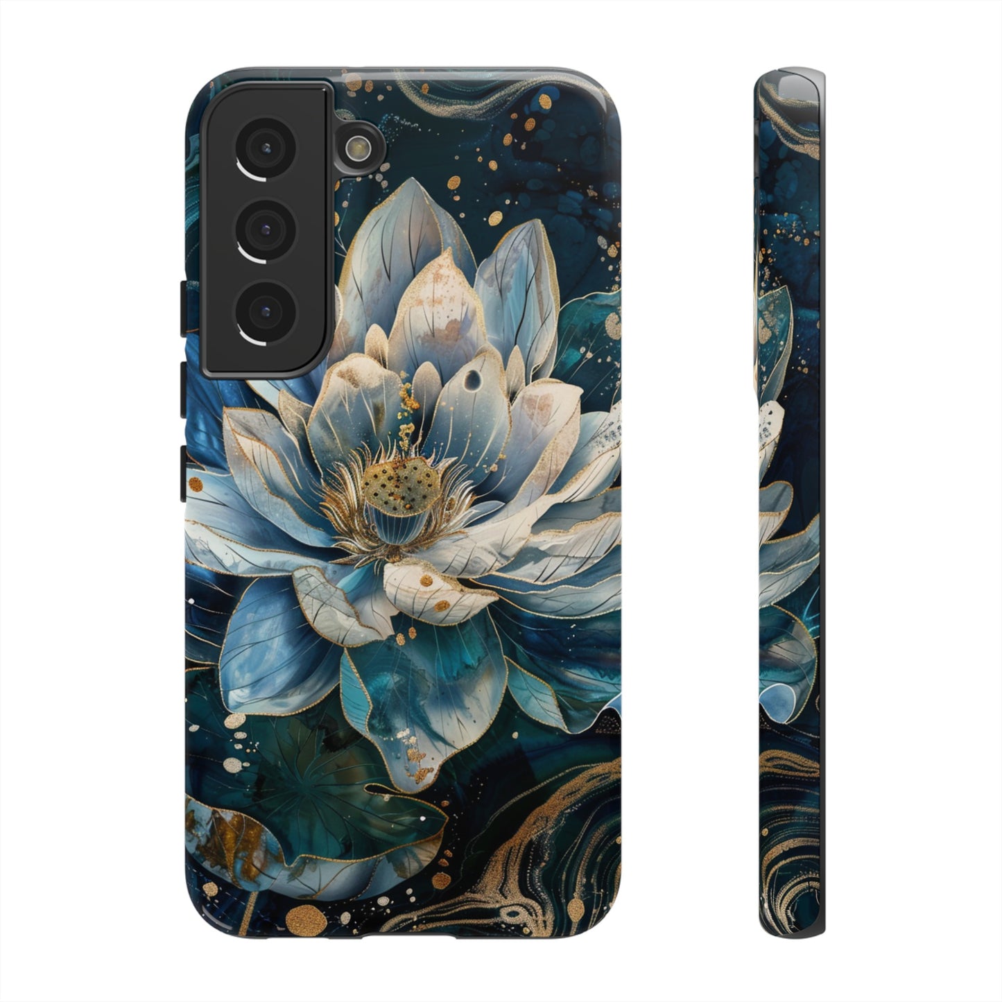 Zen Stained Glass Lotus Floral Design Phone Case