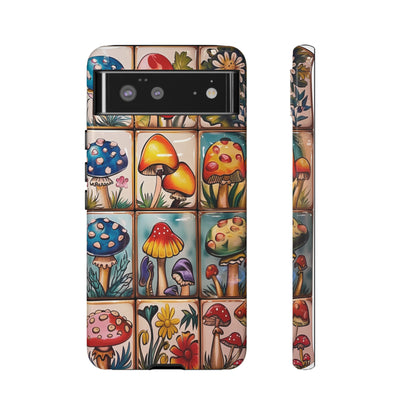 Trippy Magic Mushroom Tile  Abstract Art Phone Case