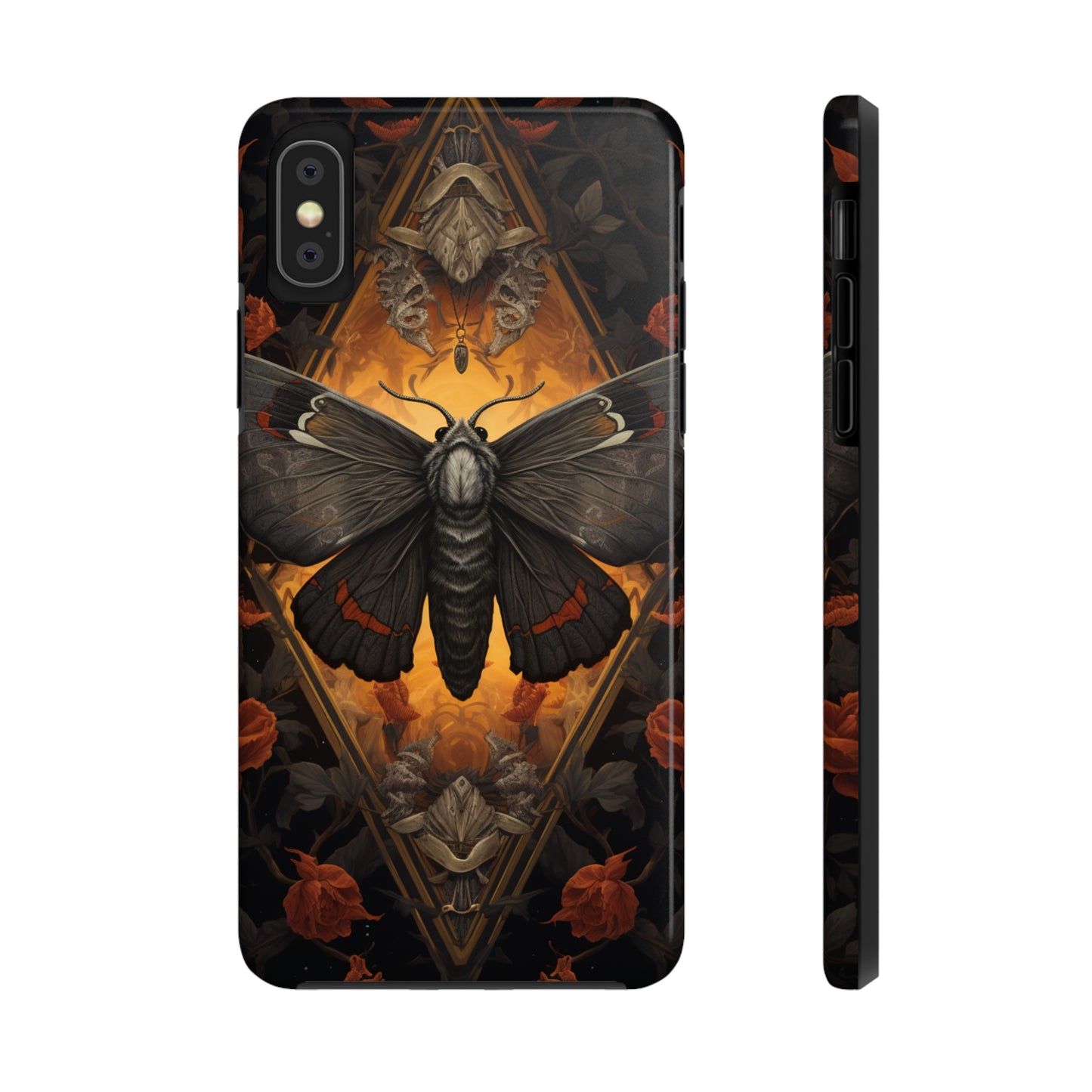 iPhone Case | Lost in Thought: Dark Academia Moth iPhone Tough Case