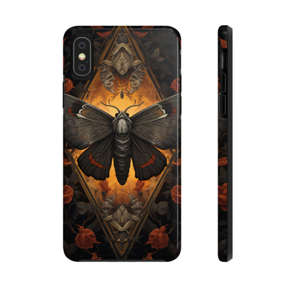 iPhone Case | Lost in Thought: Dark Academia Moth iPhone Tough Case