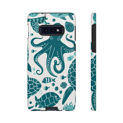 Undersea World Octopus, Turtle, Manta Ray Phone Case