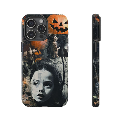 Vintage Halloween Collage Wednesday Goth Style Jackolantern Spooky Phone Cover