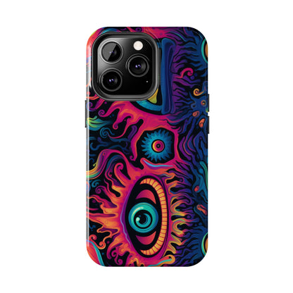 Psychedelic Art: The Eyes Upon Us iPhone Case | Embrace the Mystique of Trippy Visuals