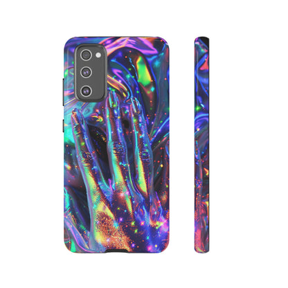 Marbled opalescent Holographic Print Phone Case