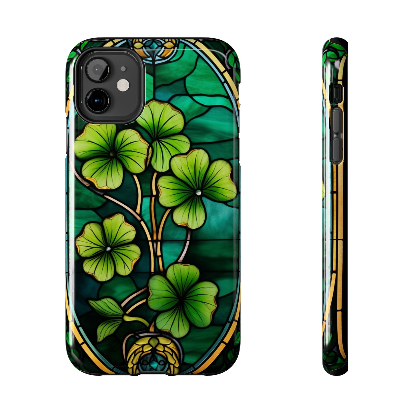 Lucky Charm: Four-Leaf Clover Phone Case | Symbol of Fortune for iPhone Models 11 through 14 Pro Max