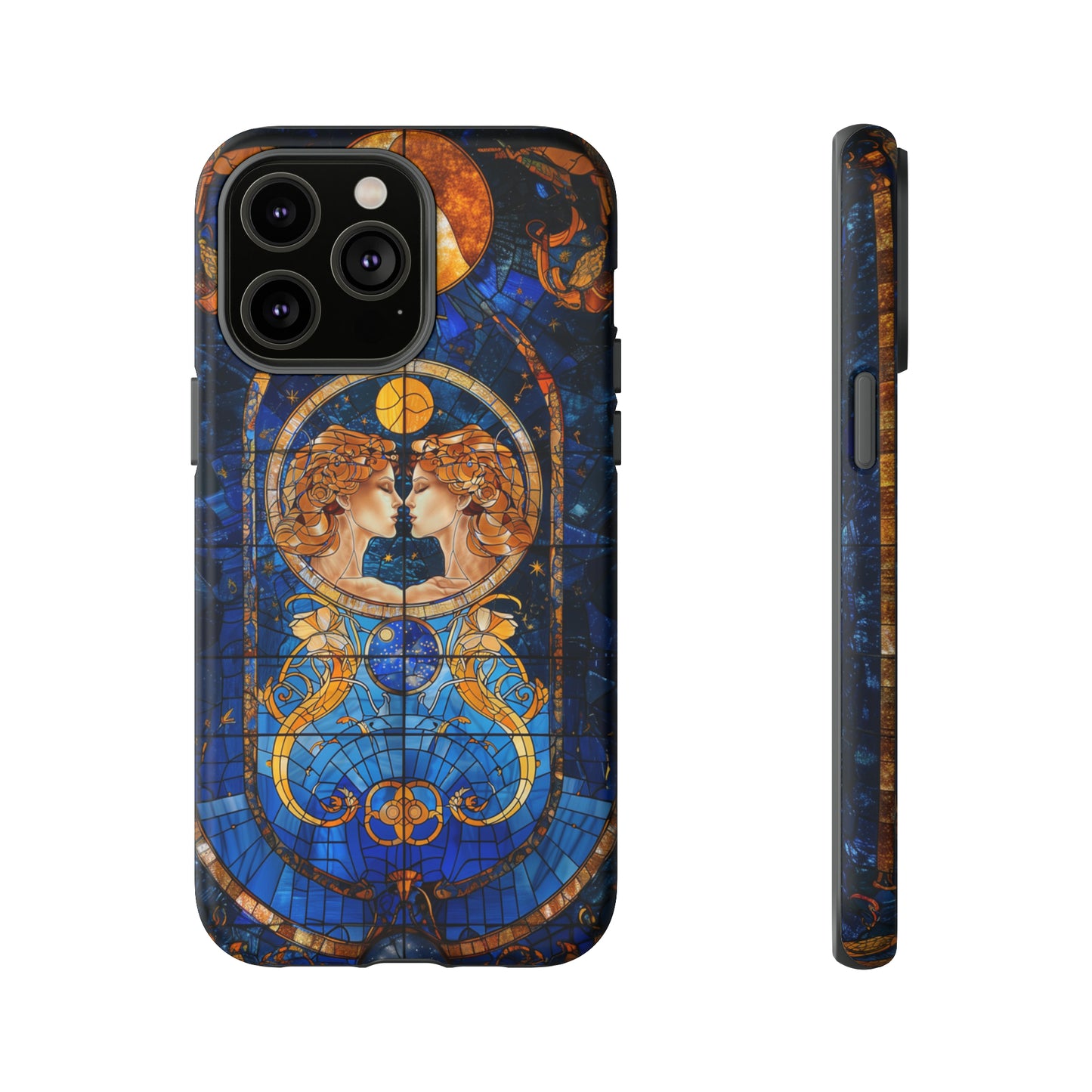 Gemini Astrology Stained Glass Phone Case