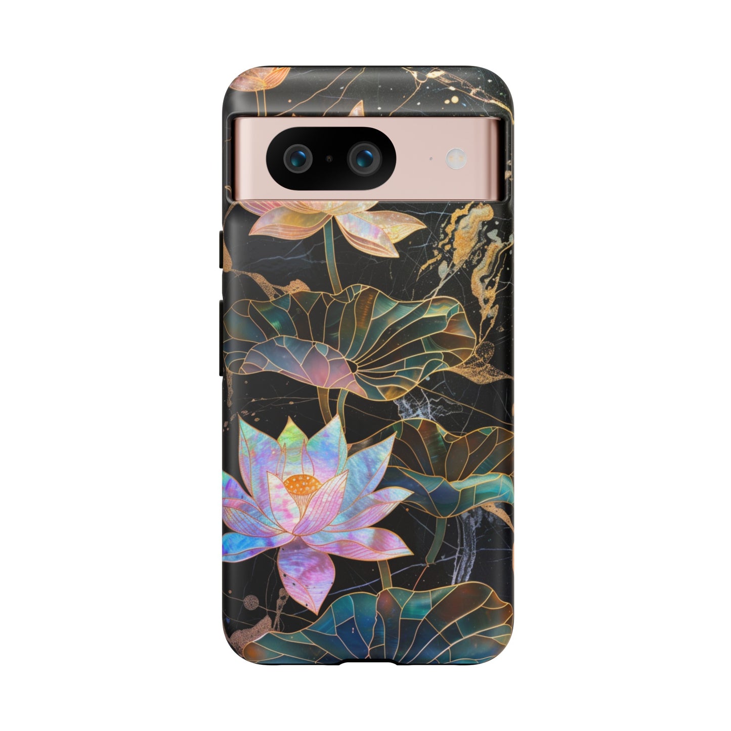 Zen Stained Glass Lotus Floral Design Phone Case