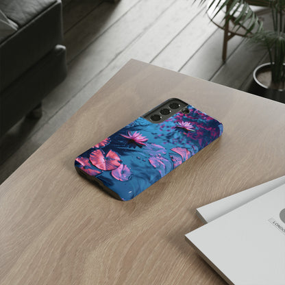 Magenta and Blue Color Zen Lily Pad Phone Case