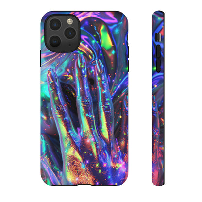 Marbled opalescent Holographic Print Phone Case