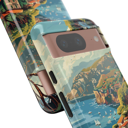 Midcentury French Riviera Landscape Painting Phone Case