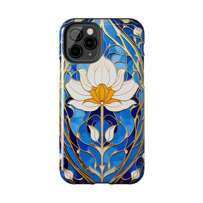 Art Deco Stained Glass iPhone Case | Vintage Floral Glamour, iPhone Case for Models 11 through 14 Pro Max