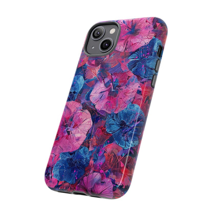 Magenta and Blue Color Floral Explosion Phone Case