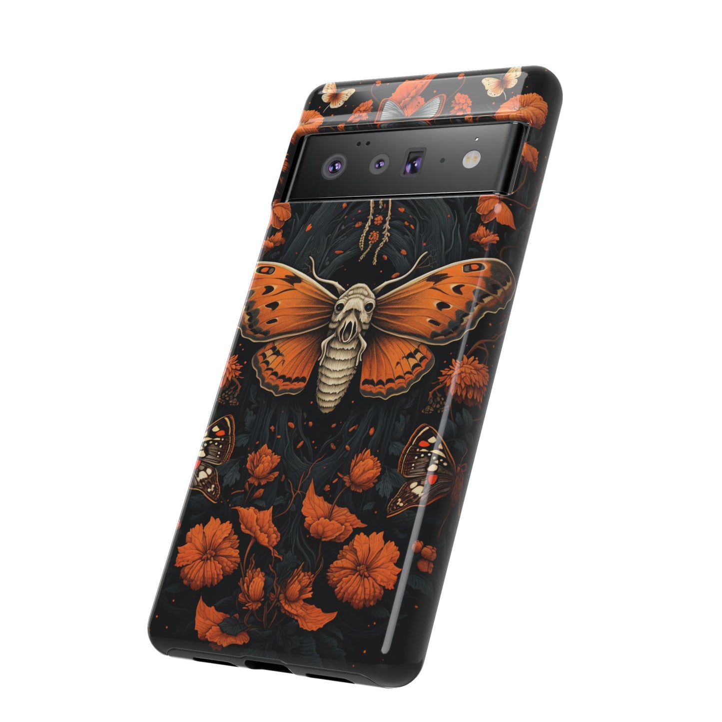 Eerie Elegance Halloween Goth Moth Phone Cover