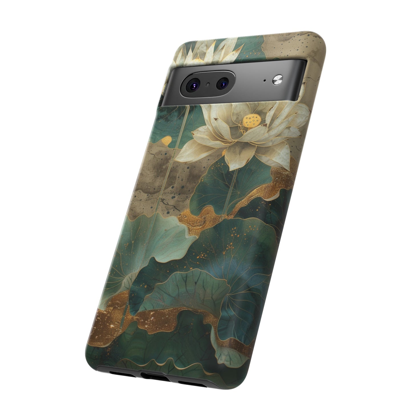 Zen Stained Glass Lotus Floral Design Phone Case