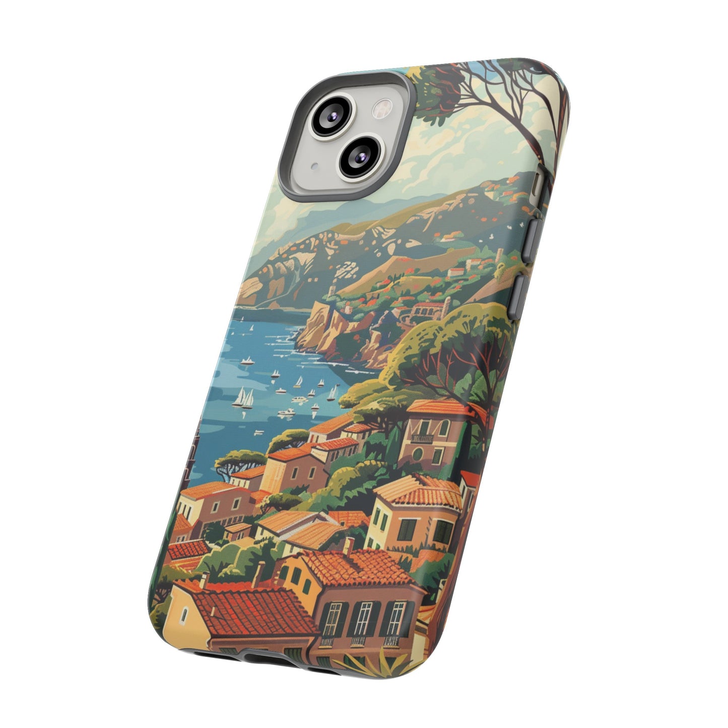 Midcentury French Riviera Landscape Painting Phone Case