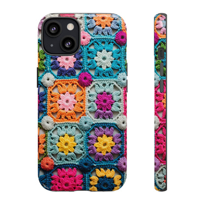 Vintage Crochet Blanket Look Phone Case