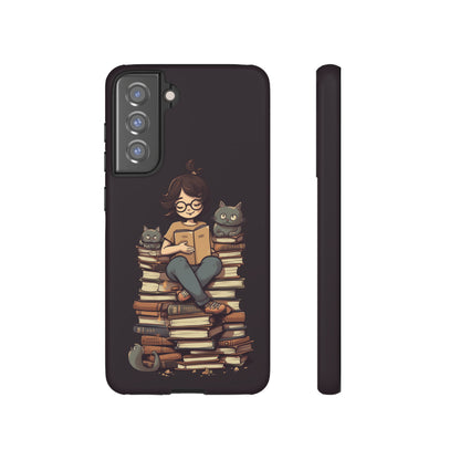 Cats and Books Phone Case