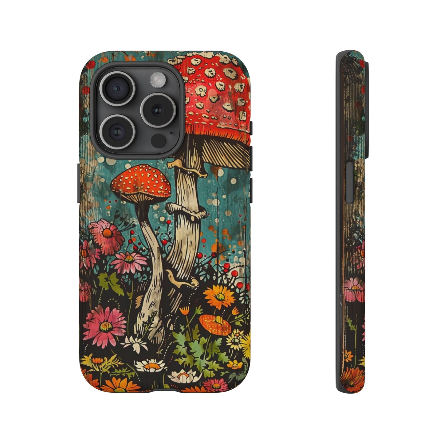 Trippy Magic Mushroom Retro Art Phone Case