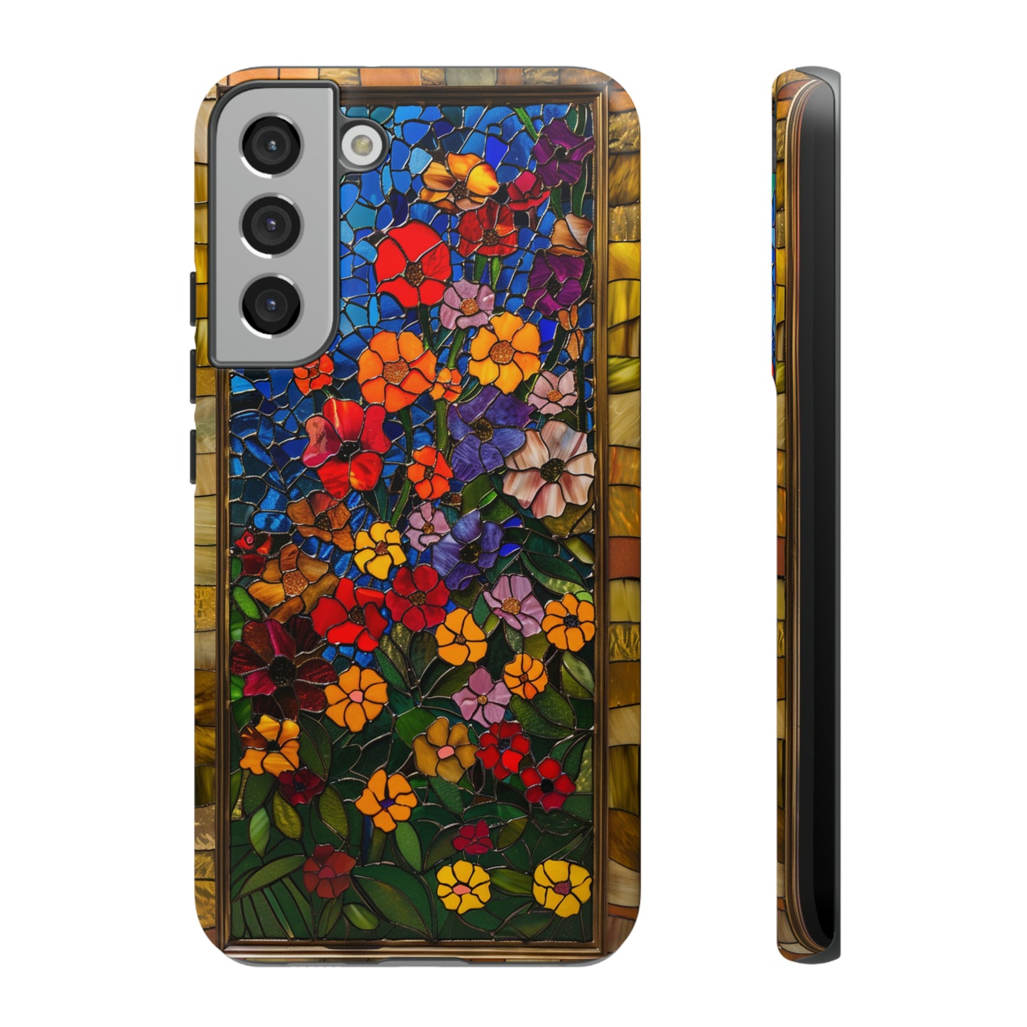 Gustav Klimt Style Flower Garden Painting Phone Case for iPhone 15, 14, Pro Max, 13, 12 & Samsung Galaxy S23, S22, S21, Google Pixel