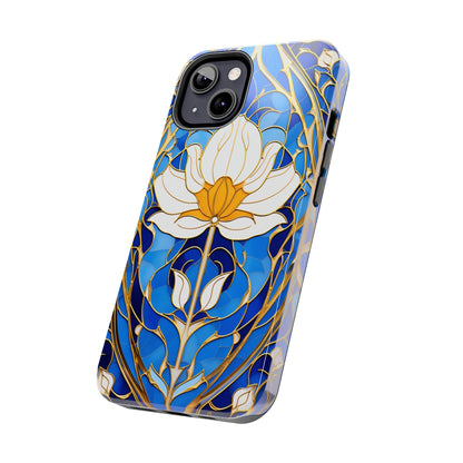 Art Deco Stained Glass iPhone Case | Vintage Floral Glamour, iPhone Case for Models 11 through 14 Pro Max