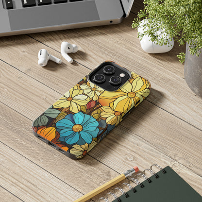 Kaleidoscopic Elegance: Stained Glass Vintage Floral iPhone Case – Timeless Beauty Illuminated