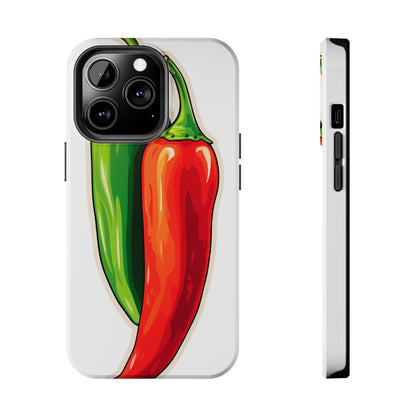 Green or Red Hot Chiles iPhone Case | New Mexico Fiery Flavors for Spice Lovers