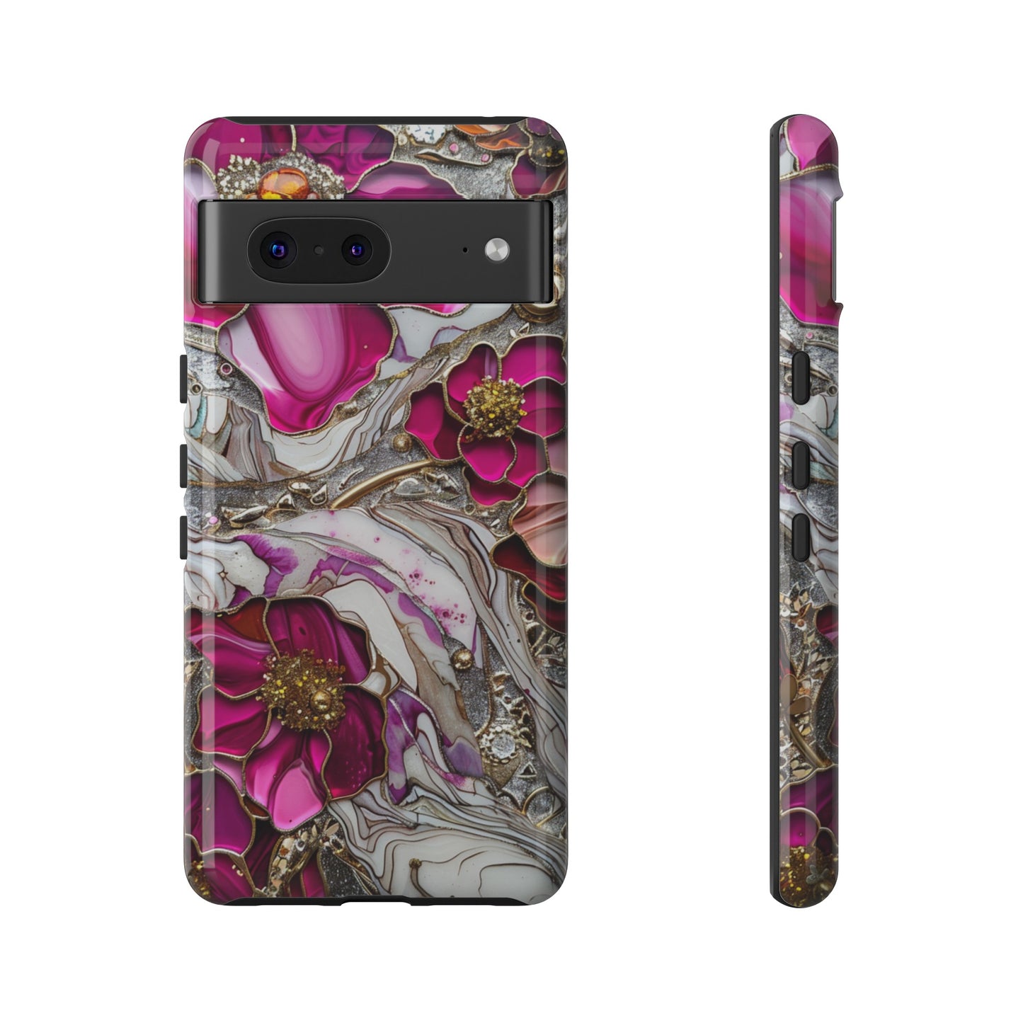 Stained Glass Magenta Floral Paisley Explosion Phone Case