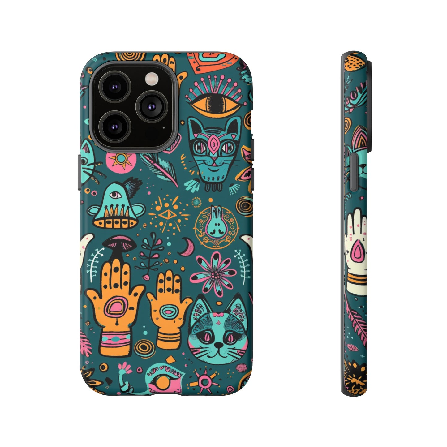 Kabbalistic Kitty Talisman Collage Phone Case