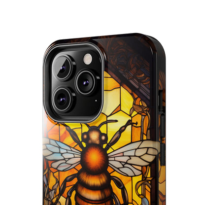 Stained glass Honey Bee iPhone Case | Embrace the Sweetness of Nature's Workers