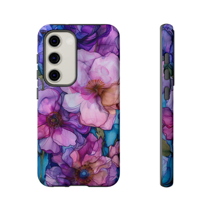 Purple Flower Stained Glass Phone Case