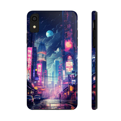 Synthwave Japanese Cyberpunk Night City iPhone Case