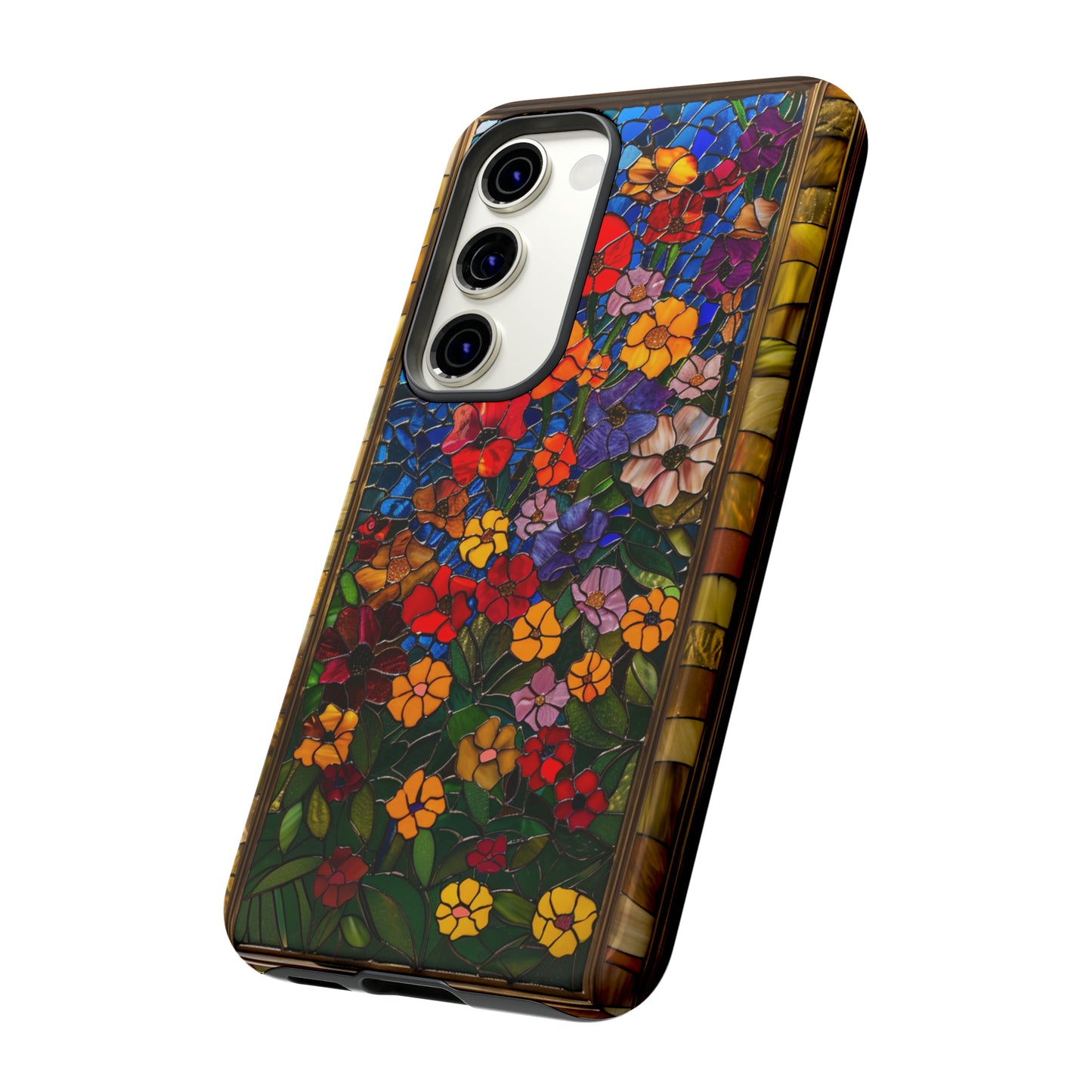 Gustav Klimt Style Flower Garden Painting Phone Case for iPhone 15, 14, Pro Max, 13, 12 & Samsung Galaxy S23, S22, S21, Google Pixel