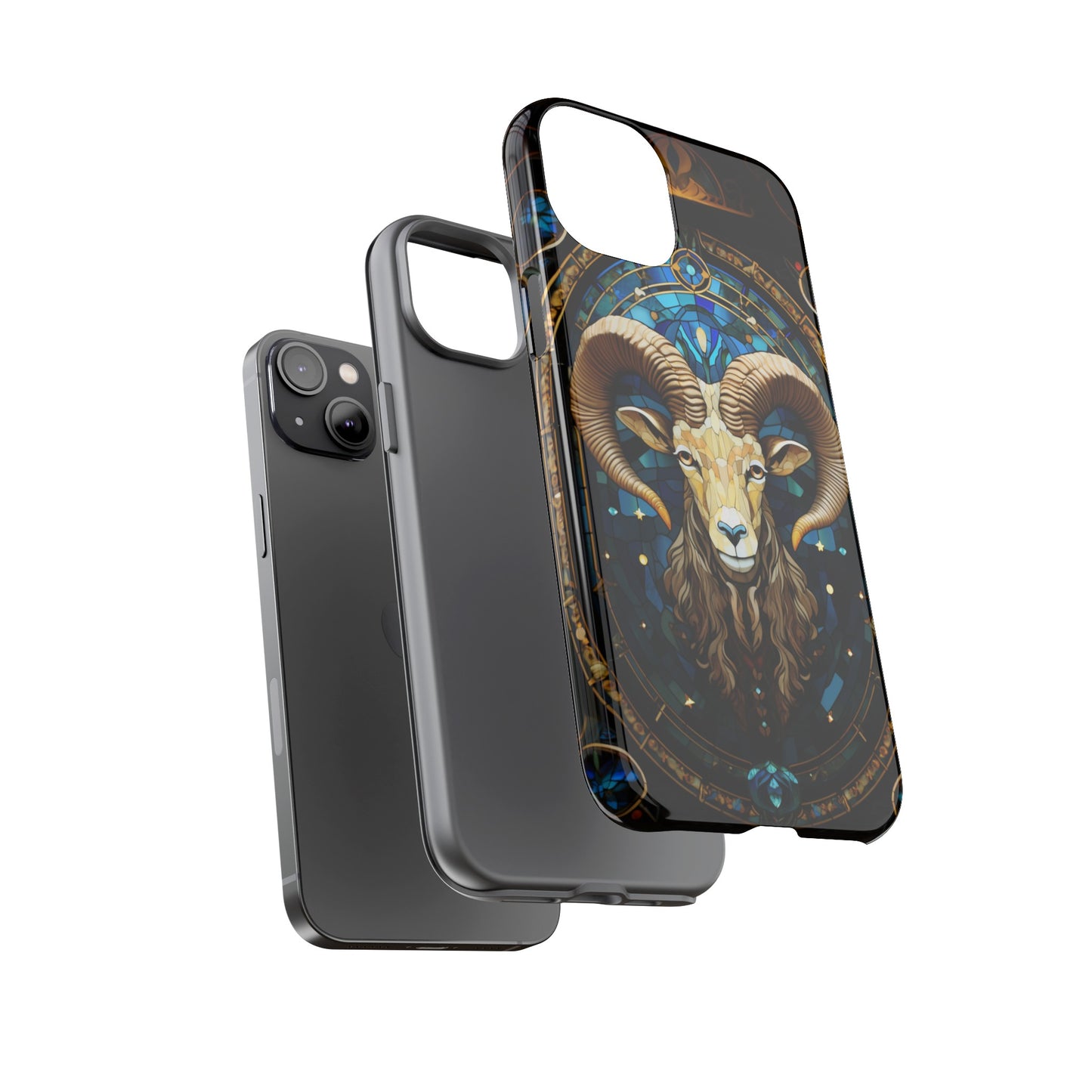 Aries Astrology Stained Glass Design Phone Case