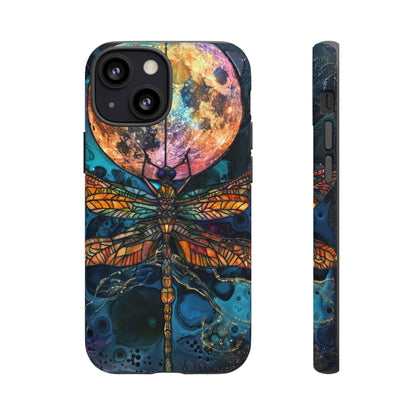 Full Moon Stained Glass Dragonfly Phone Cover