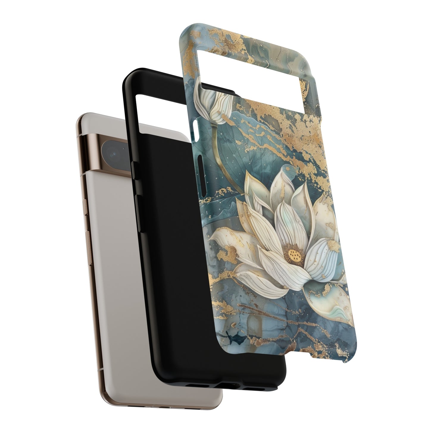 Zen Lotus Gold Floral Phone Case