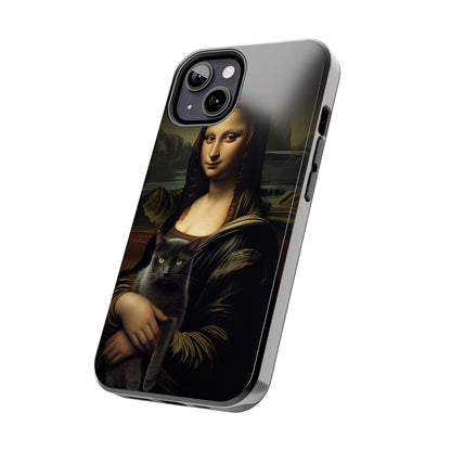 Mona Lisa with Cat iPhone Case | Art Phone Cases