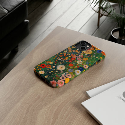 Gustav Klimt Style Flower Garden Painting Phone Case