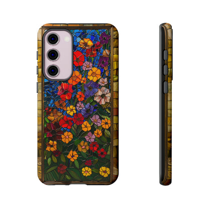 Gustav Klimt Style Flower Garden Painting Phone Case for iPhone 15, 14, Pro Max, 13, 12 & Samsung Galaxy S23, S22, S21, Google Pixel