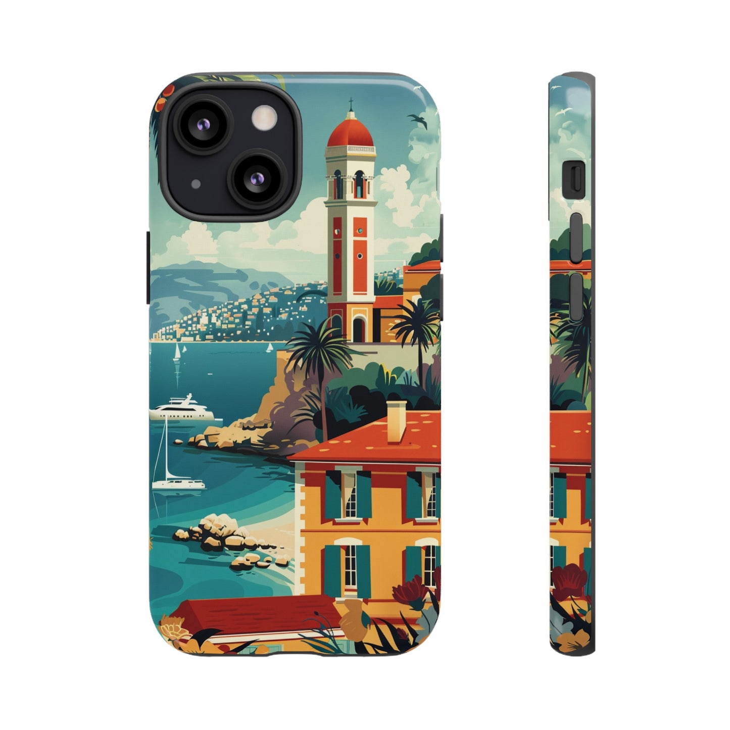 Midcentury French Riviera Landscape Painting Phone Case