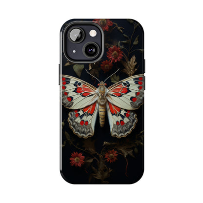 Deadhead Moth Gothic Floral Aesthetic Dark Academia iPhone Case | Embrace Mysterious Elegance