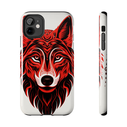 Mystic Echoes: Native American Tribal Wolf | Cultural Heritage iPhone Case