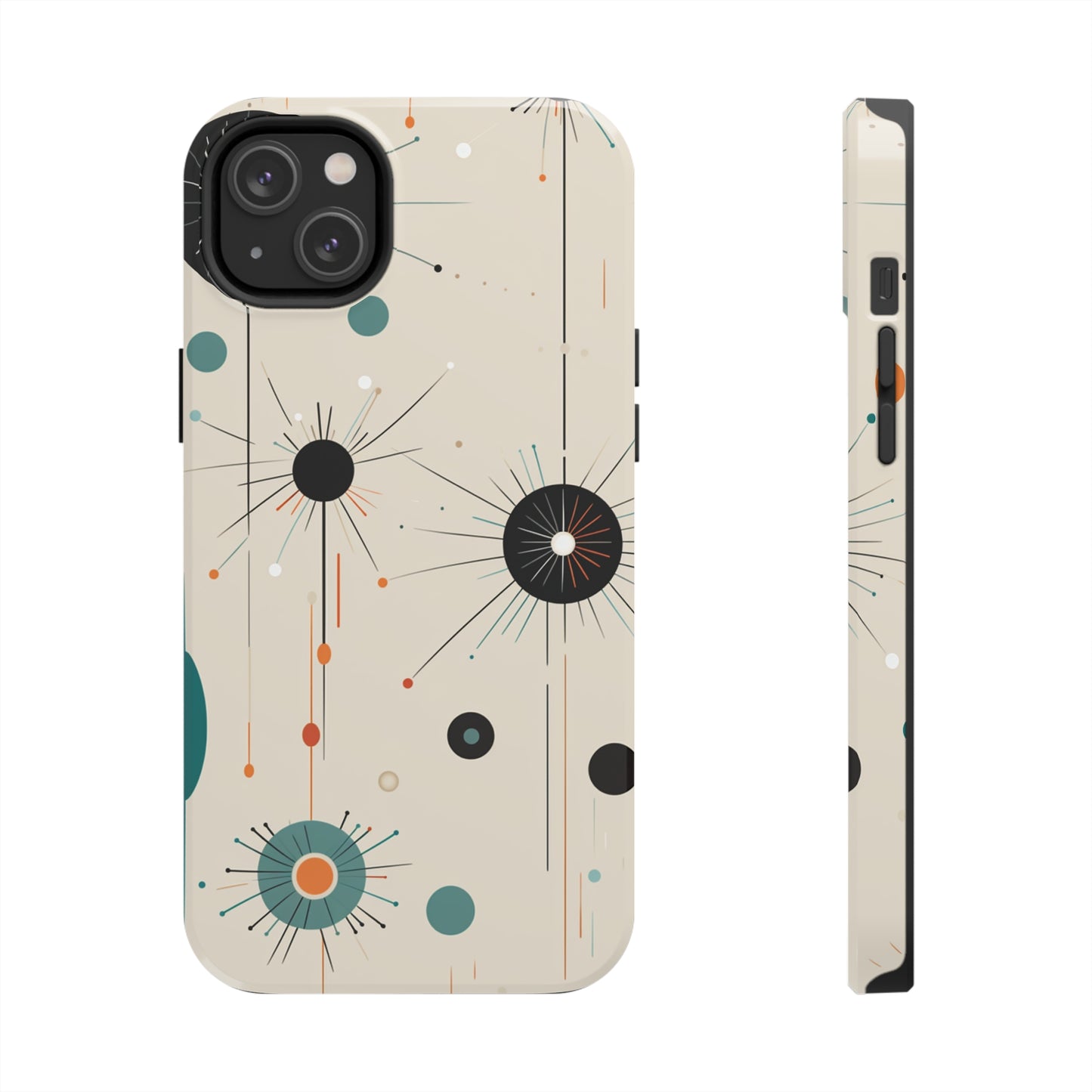 Mid-Century Atomic Age Tough iPhone Case | Retro Phone Cover