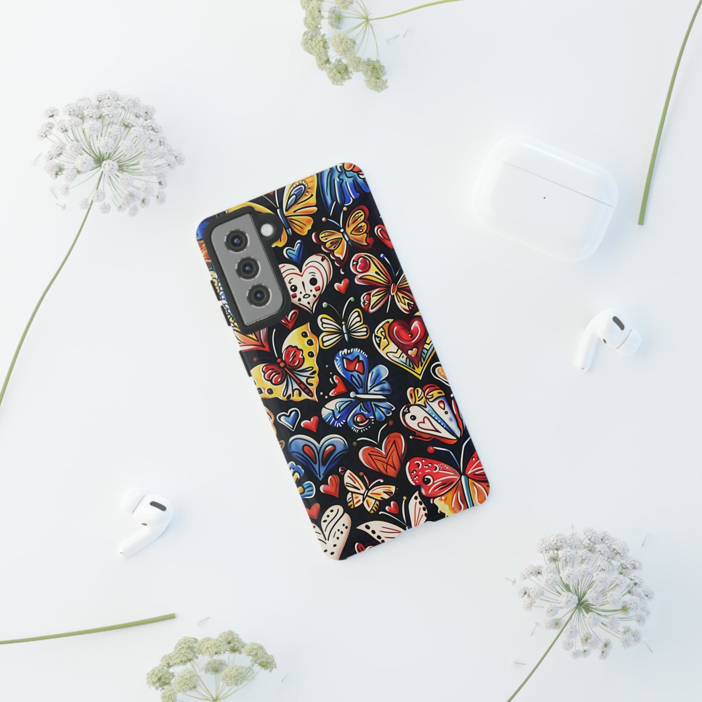 Butterfly Magic Hearts Phone Case