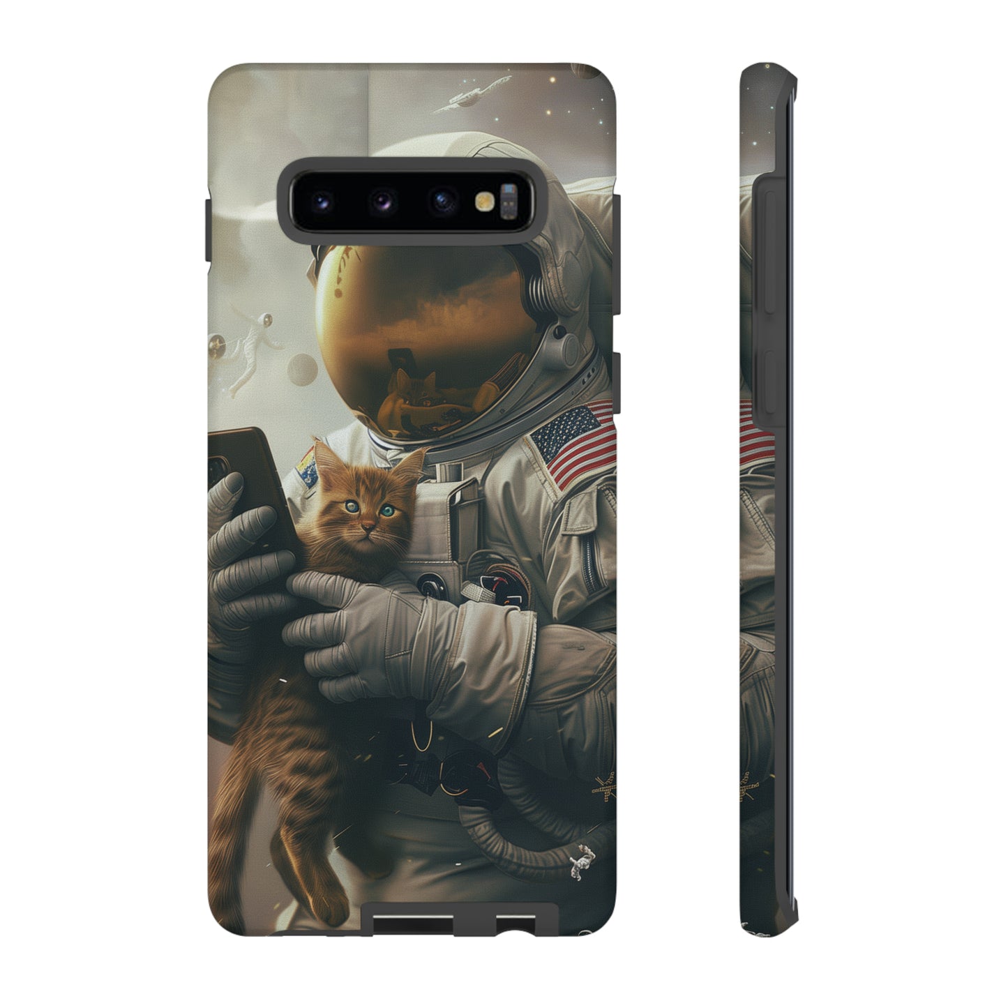 The Astronaut and the Cat Phone Case