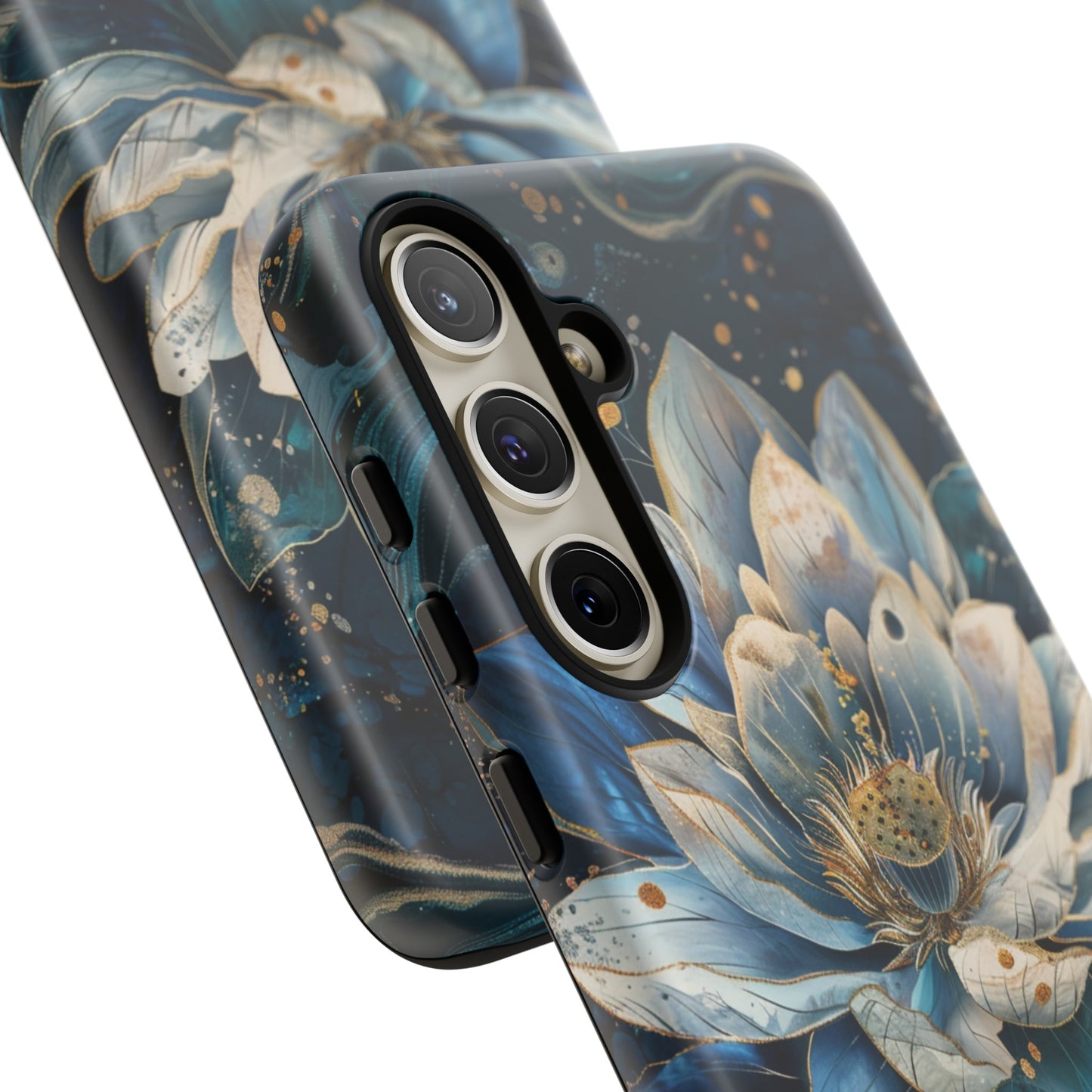 Zen Stained Glass Lotus Floral Design Phone Case