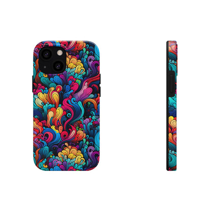 Psychedelic Rainbow Tough iPhone Case | Embrace Vibrant Style and Reliable Protection