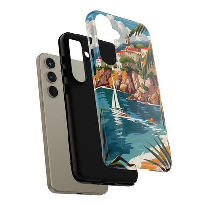 Midcentury French Riviera Sailboat Painting Phone Case